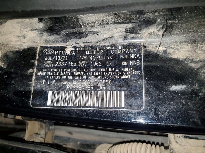 52256096 :رقم المزاد ، KMHLN4AJ0NU013856 vin ، 2022 Hyundai Elantra مزاد بيع