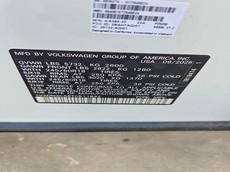 Продаж на аукціоні авто 2026 Volkswagen Atlas, vin: 1V2DN2CA6TC511832, номер лоту: 51880856