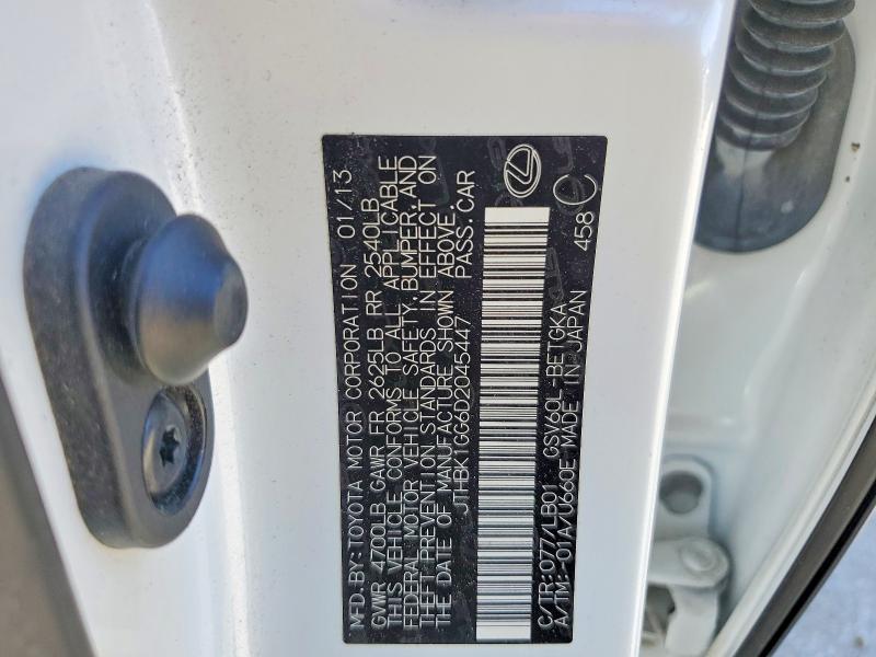 2013 Lexus Es მანქანა იყიდება აუქციონზე, vin: JTHBK1GG6D2045447, აუქციონის ნომერი: 53054766