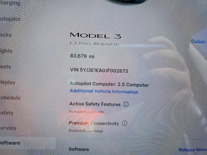 Продажа на аукционе авто 2018 Tesla Model 3, vin: 5YJ3E1EA0JF002873, номер лота: 53840986