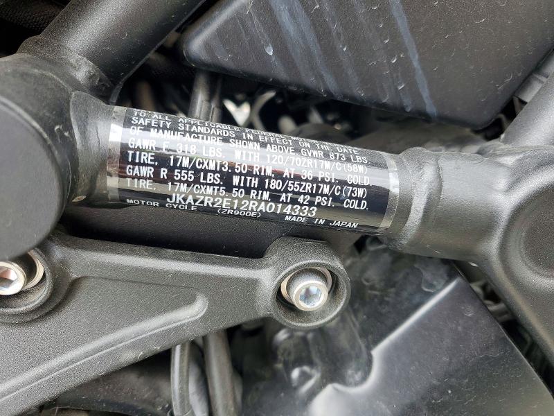 Aukcja sprzedaży 2024 Kawasaki Zr900, vin: JKAZR2E12RA014333, numer aukcji: 53303626