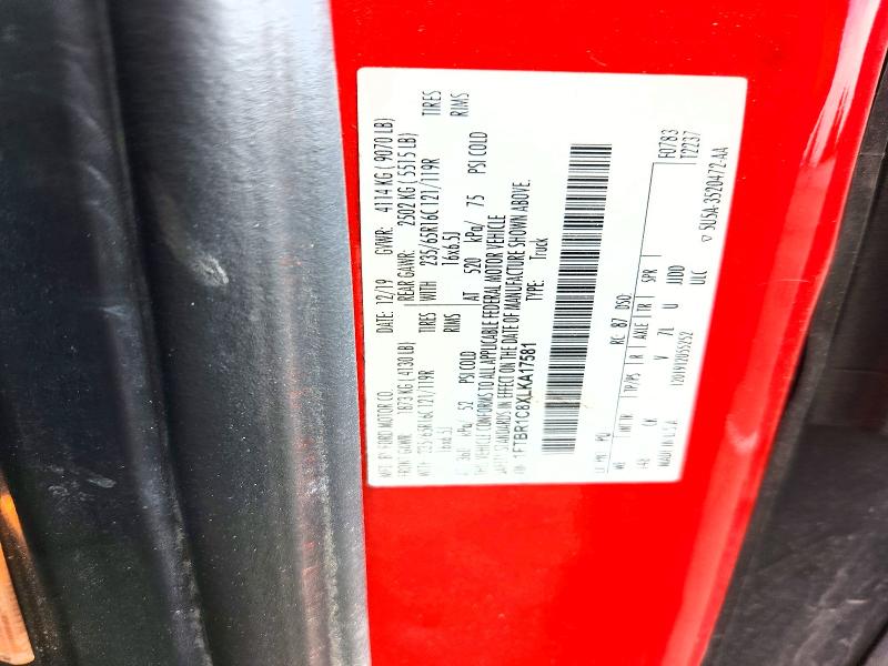 Aukcja sprzedaży 2020 Ford Transit, vin: 1FTBR1C8XLKA17581, numer aukcji: 51879286