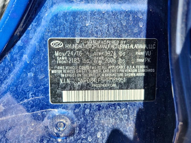 2017 Hyundai Elantra მანქანა იყიდება აუქციონზე, vin: 5NPD84LF5HH081951, აუქციონის ნომერი: 52188976