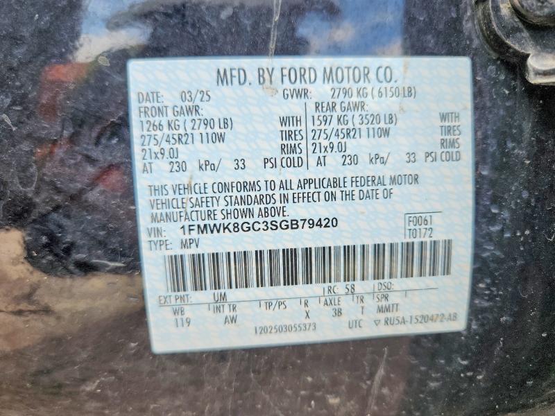 Auction sale of the 2025 Ford Explorer, vin: 1FMWK8GC3SGB79420, lot number: 49019906