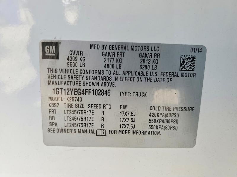 Aukcja sprzedaży 2015 Gmc Sierra, vin: 1GT12YEG4FF102846, numer aukcji: 53530366