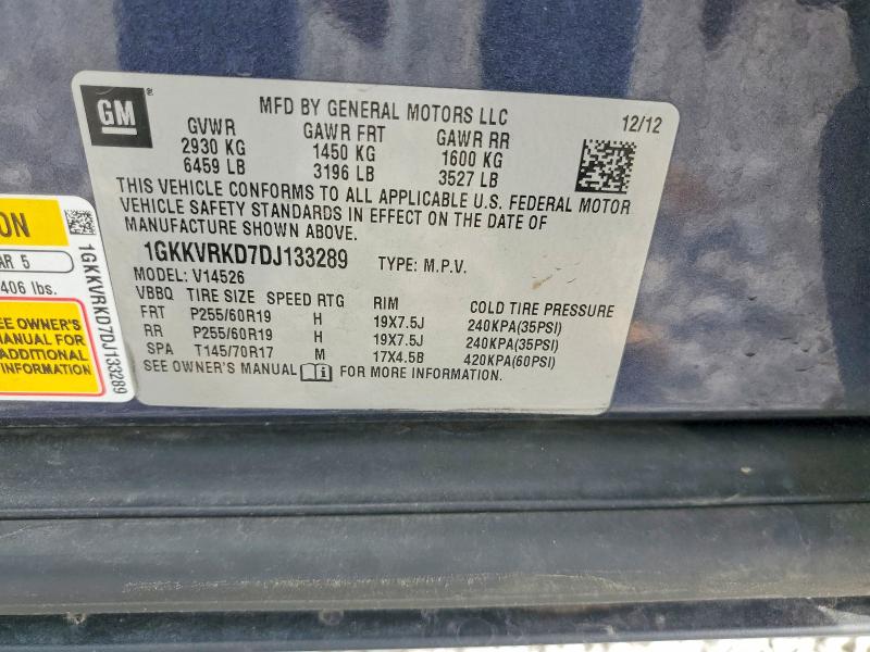 Продаж на аукціоні авто 2013 Gmc Acadia, vin: 1GKKVRKD7DJ133289, номер лоту: 53198866