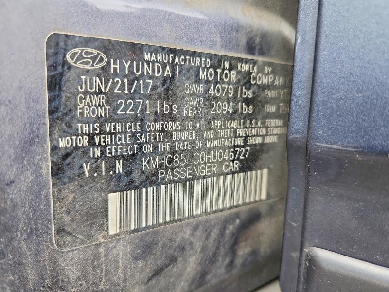 Продаж на аукціоні авто 2017 Hyundai Ioniq, vin: KMHC85LC0HU046727, номер лоту: 52535696