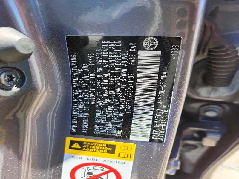 Продажа на аукционе авто 2016 Toyota Camry, vin: 4T4BF1FK4GR541109, номер лота: 55555256
