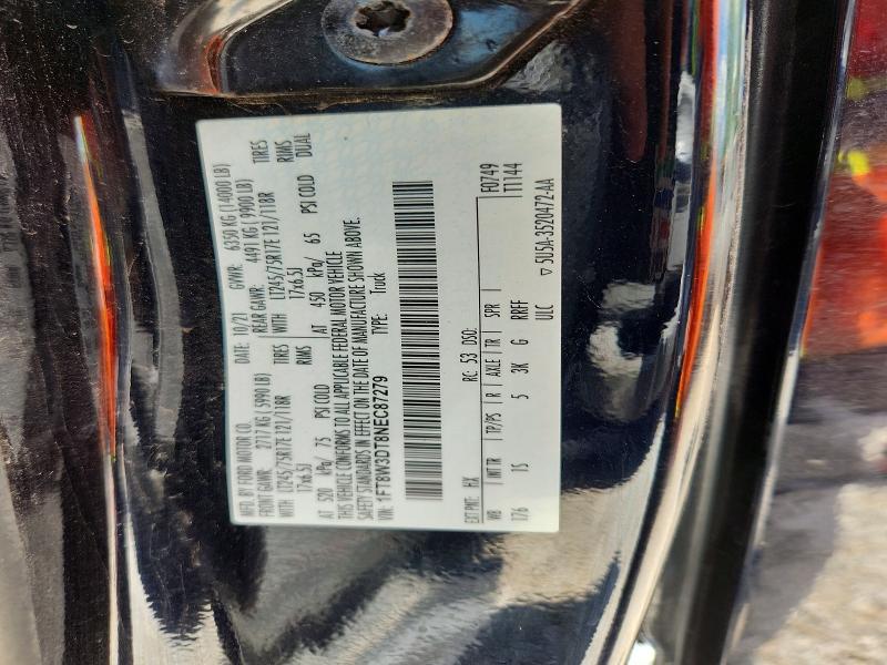 Aukcja sprzedaży 2022 Ford F350, vin: 1FT8W3DT8NEC87279, numer aukcji: 52207306
