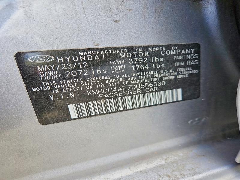 Продаж на аукціоні авто 2013 Hyundai Elantra, vin: KMHDH4AE7DU556330, номер лоту: 53056946
