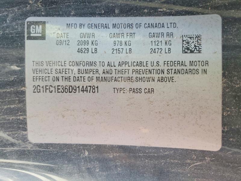 54197796 :رقم المزاد ، 2G1FC1E36D9144781 vin ، 2013 Chevrolet Camaro مزاد بيع