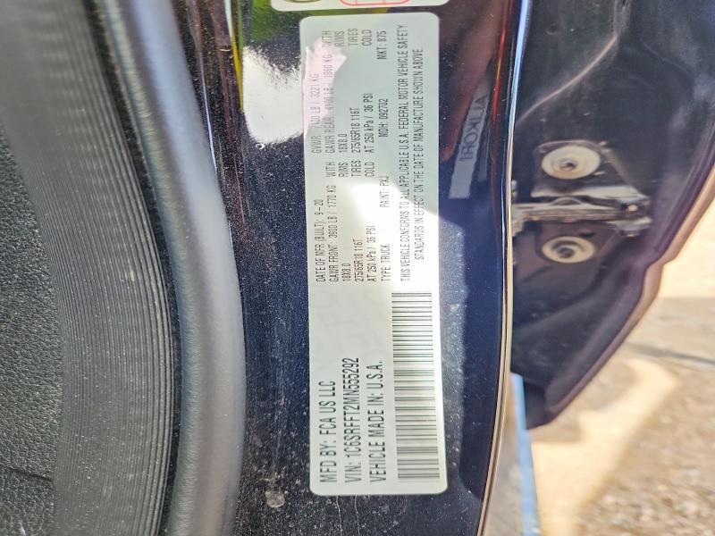 53929496 :رقم المزاد ، 1C6SRFFT2MN555292 vin ، 2021 Ram 1500 مزاد بيع