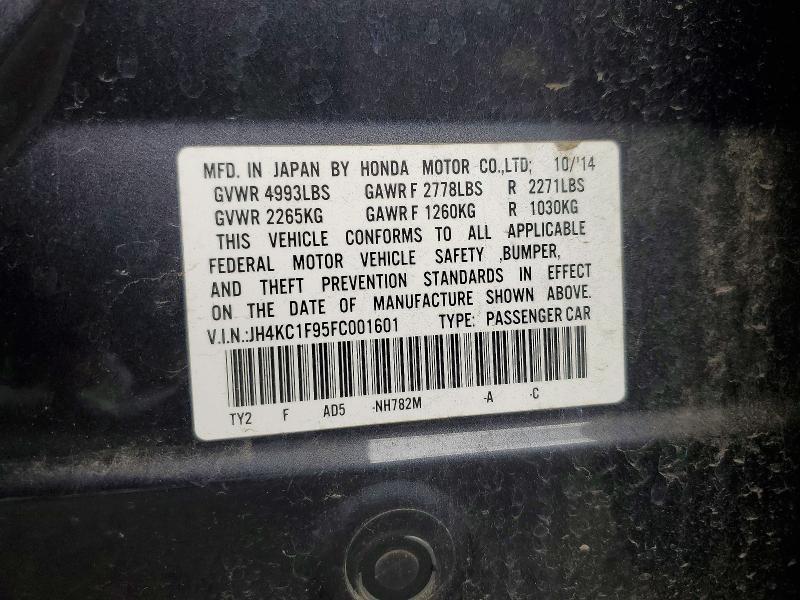 Продаж на аукціоні авто 2015 Acura Rlx, vin: JH4KC1F95FC001601, номер лоту: 53550846