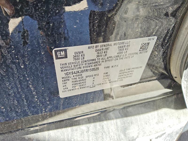 2015 Cadillac Escalade მანქანა იყიდება აუქციონზე, vin: 1GYS4JKJ6FR150525, აუქციონის ნომერი: 53398606