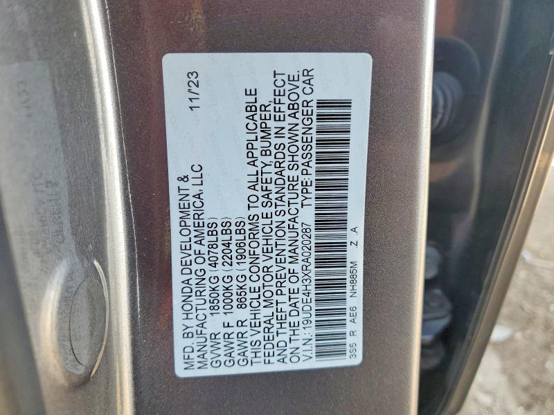 Aukcja sprzedaży 2024 Acura Integra, vin: 19UDE4H3XRA020287, numer aukcji: 53193976