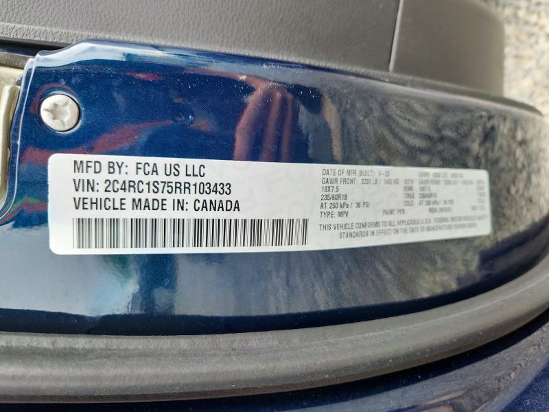 53837196 :رقم المزاد ، 2C4RC1S75RR103433 vin ، 2024 Chrysler Pacifica مزاد بيع