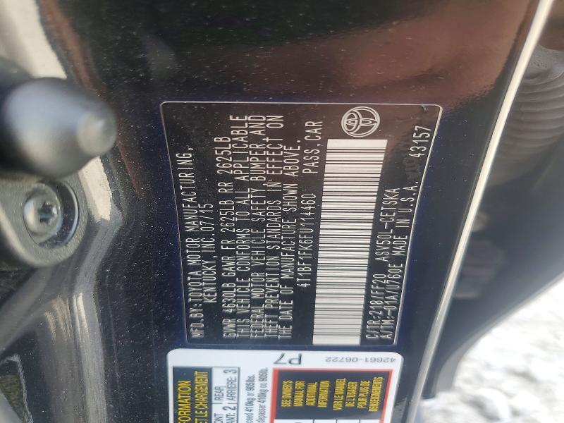 Aukcja sprzedaży 2015 Toyota Camry, vin: 4T1BF1FK6FU114460, numer aukcji: 54886416