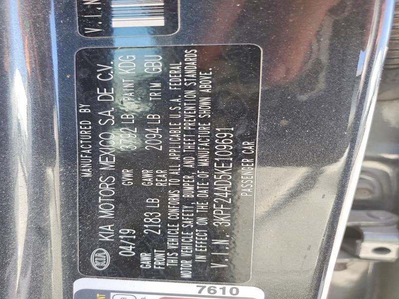 Продажа на аукционе авто 2019 Kia Forte, vin: 3KPF24AD5KE109691, номер лота: 53230836
