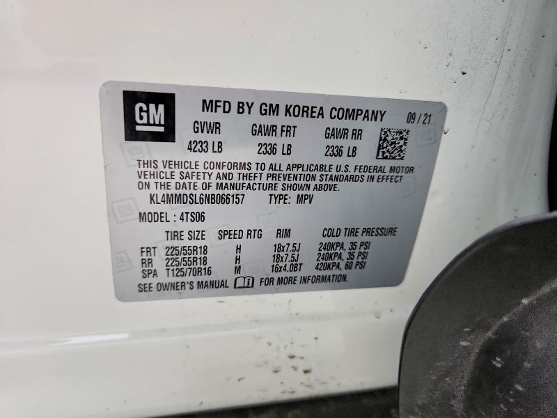 Aukcja sprzedaży 2022 Buick Encore Gx, vin: KL4MMDSL6NB066157, numer aukcji: 52375166