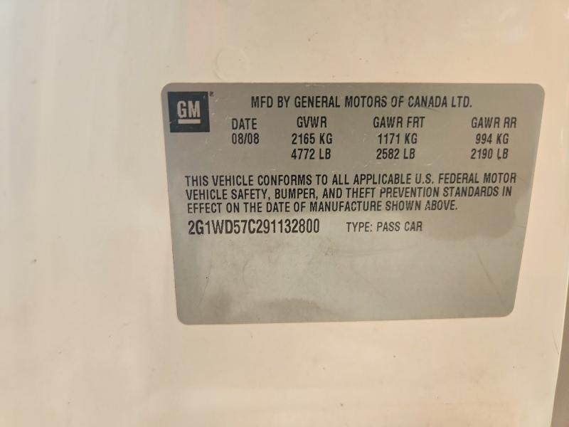 54431056 :رقم المزاد ، 2G1WD57C291132800 vin ، 2009 Chevrolet Impala مزاد بيع