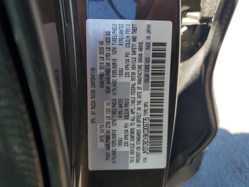 Aukcja sprzedaży 2019 Mazda Cx-9, vin: JM3TCBCY8K0309775, numer aukcji: 54732626