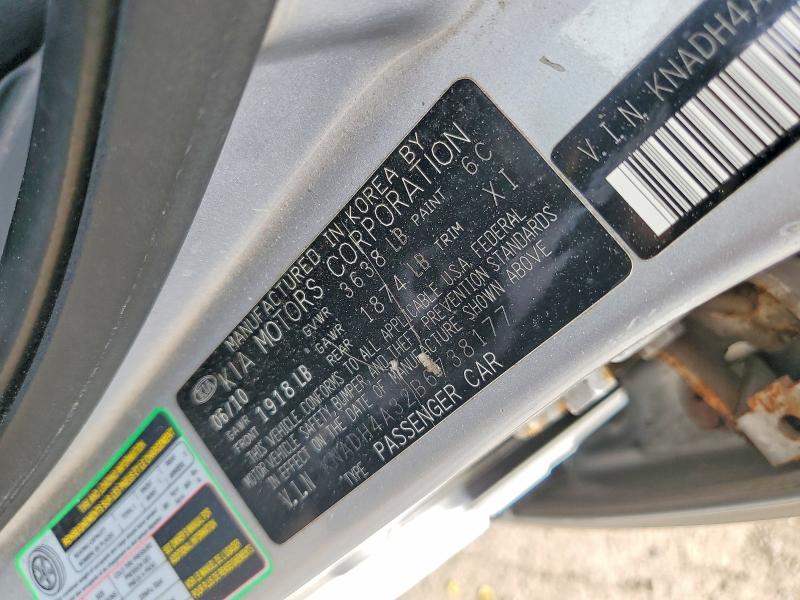 52391156 :رقم المزاد ، KNADH4A32B6738177 vin ، 2011 Kia Rio مزاد بيع