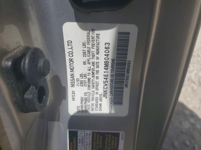 Продажа на аукционе авто 2004 Infiniti G35, vin: JNKCV54E14M804063, номер лота: 54134016