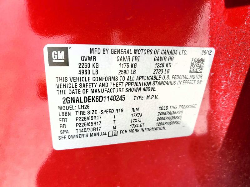 Продажа на аукционе авто 2013 Chevrolet Equinox, vin: 2GNALDEK6D1140245, номер лота: 54429196