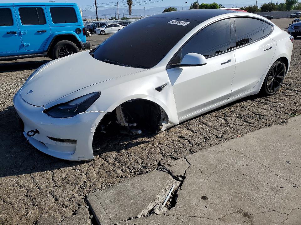 2022 Tesla Model 3 მანქანა იყიდება აუქციონზე, vin: 5YJ3E1EA9NF155158, აუქციონის ნომერი: 53436456