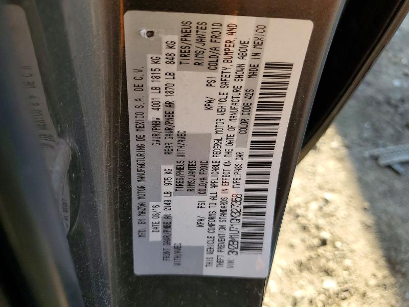 Продаж на аукціоні авто 2016 Mazda 3, vin: 3MZBM1U71GM327358, номер лоту: 53780536