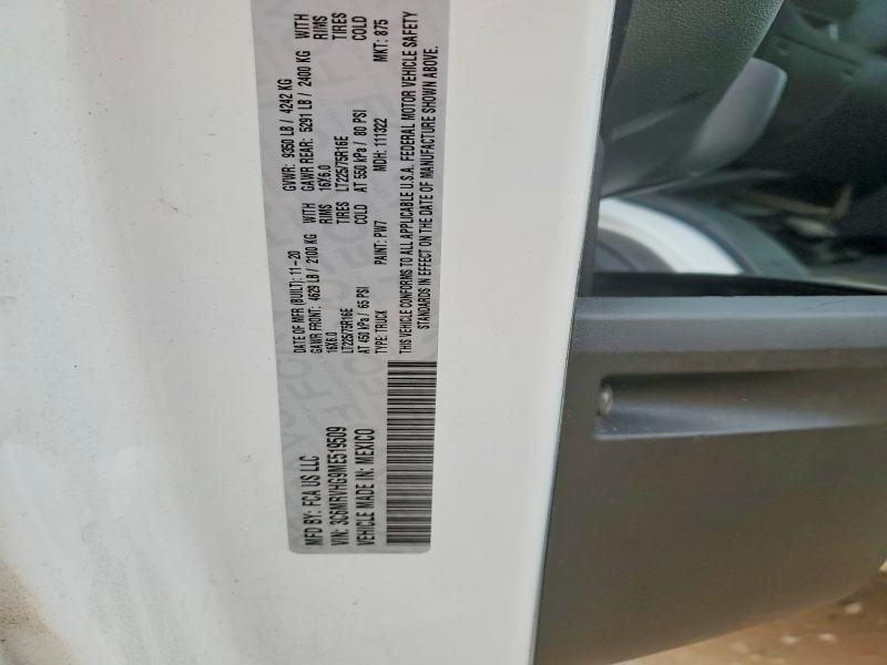 Продажа на аукционе авто 2021 Ram Promaster 3500, vin: 3C6MRVHG9ME519509, номер лота: 53524526