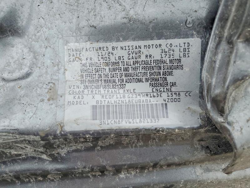 Продажа на аукционе авто 2025 Nissan Versa, vin: 3N1CN8FV6SL821337, номер лота: 53193136