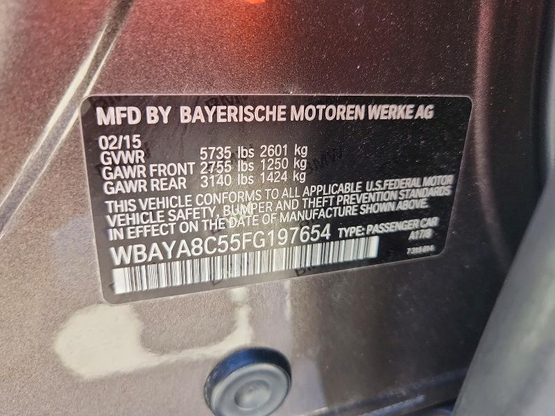 Продажа на аукционе авто 2015 Bmw 750, vin: WBAYA8C55FG197654, номер лота: 52725806