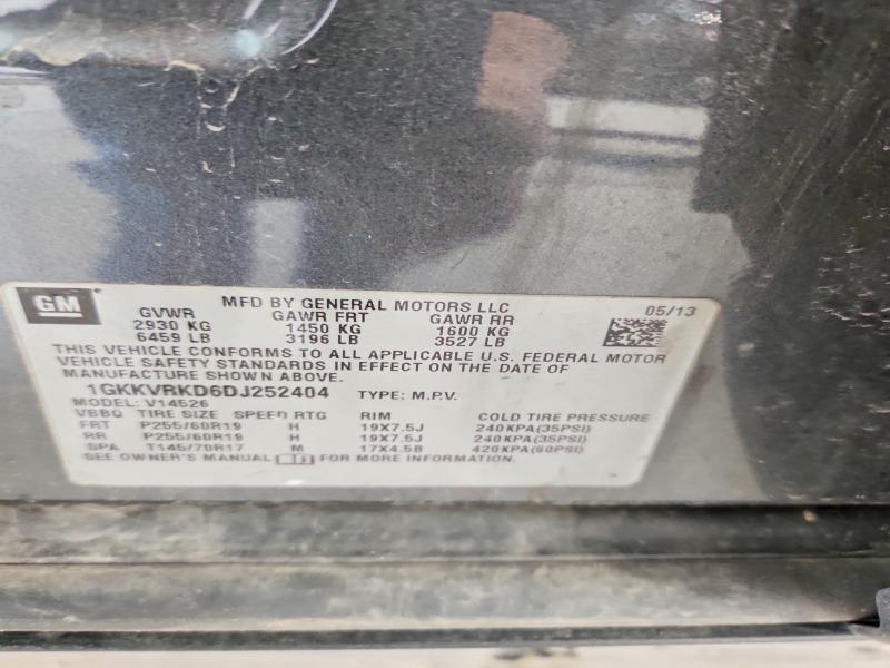 Продаж на аукціоні авто 2013 Gmc Acadia, vin: 1GKKVRKD6DJ252404, номер лоту: 52568626
