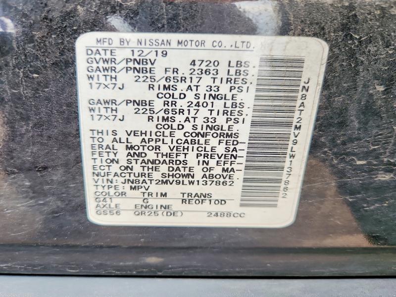 Продажа на аукционе авто 2020 Nissan Rogue, vin: JN8AT2MV9LW137862, номер лота: 53247426