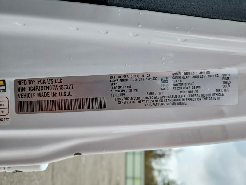 52308716 :رقم المزاد ، 1C4PJXEN0TW157277 vin ، 2026 Jeep Wrangler مزاد بيع