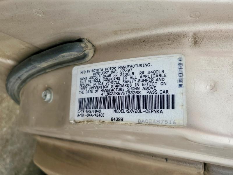 Продаж на аукціоні авто 1997 Toyota Camry, vin: 4T1BG22K6VU783268, номер лоту: 52918116