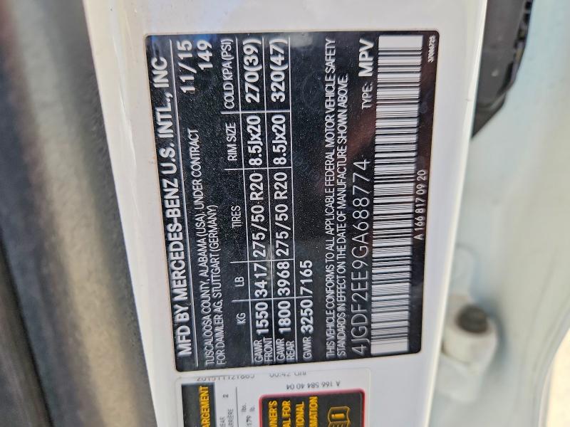 Продажа на аукционе авто 2016 Mercedes-benz Gl, vin: 4JGDF2EE9GA688774, номер лота: 53753386