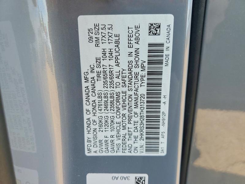 Продаж на аукціоні авто 2026 Honda Cr-v, vin: 2HKRS3H28TH313720, номер лоту: 54950236