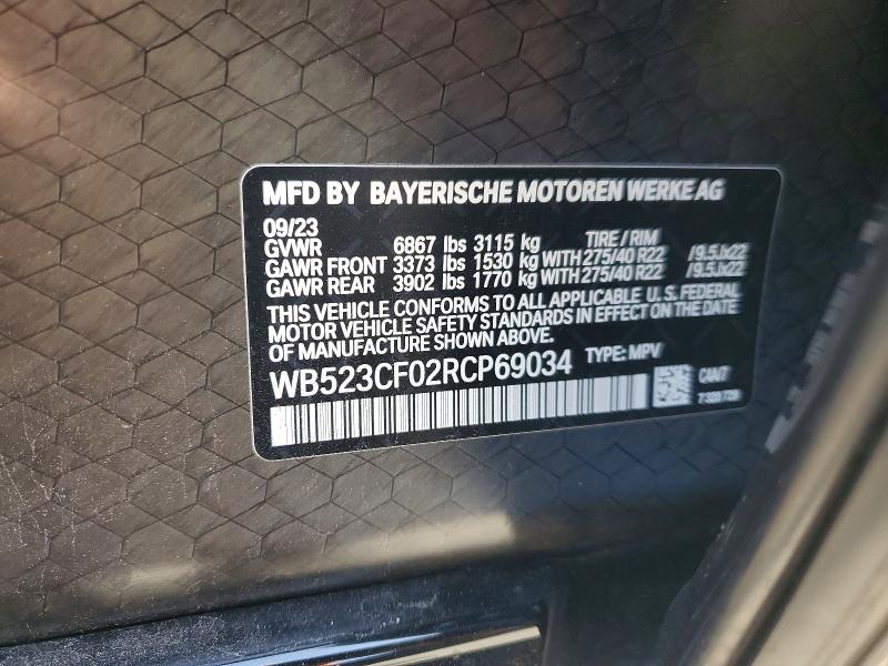 Aukcja sprzedaży 2024 Bmw Ix, vin: WB523CF02RCP69034, numer aukcji: 54135516