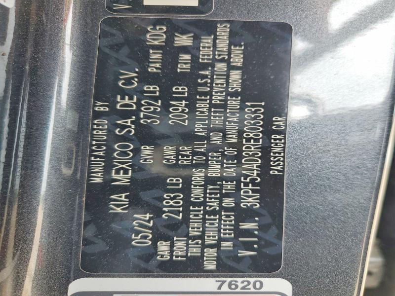 Продаж на аукціоні авто 2024 Kia Forte, vin: 3KPF54AD3RE803331, номер лоту: 53286376