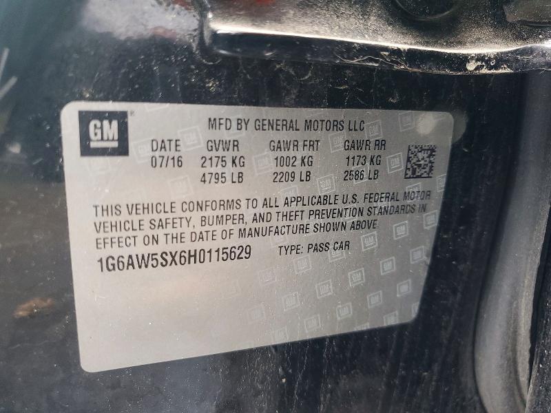 Продажа на аукционе авто 2017 Cadillac Cts, vin: 1G6AW5SX6H0115629, номер лота: 53049276