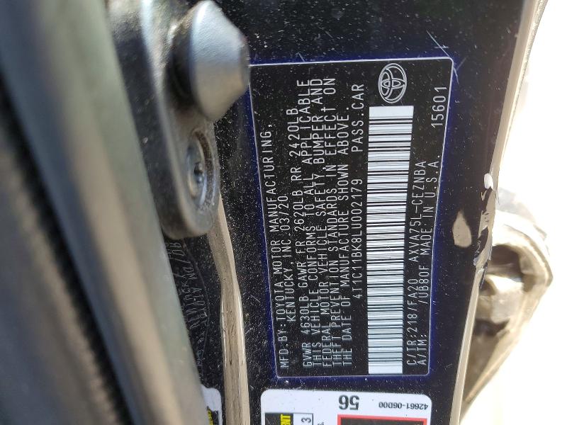 Продажа на аукционе авто 2020 Toyota Camry, vin: 4T1C11BK8LU002179, номер лота: 54534686