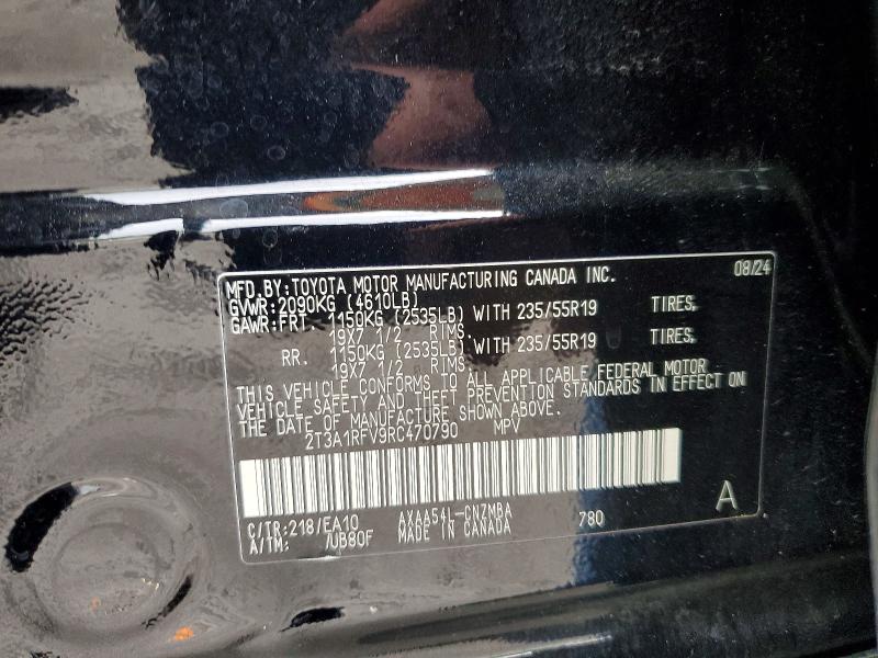 Aukcja sprzedaży 2024 Toyota Rav4, vin: 2T3A1RFV9RC470790, numer aukcji: 55170396