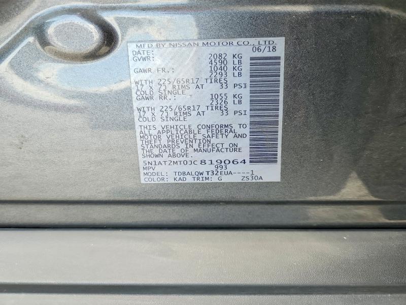 Aukcja sprzedaży 2018 Nissan Rogue, vin: 5N1AT2MT0JC819064, numer aukcji: 54637886