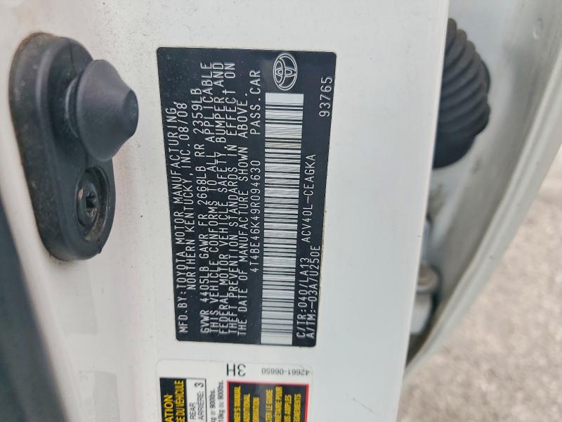Продажа на аукционе авто 2009 Toyota Camry, vin: 4T4BE46K49R094630, номер лота: 52421806