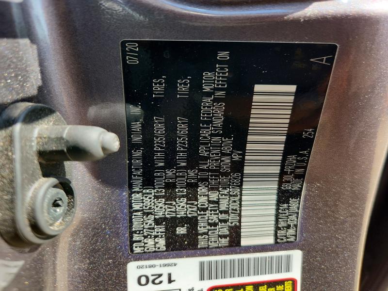 Продажа на аукционе авто 2020 Toyota Sienna, vin: 5TDYZ3DCXLS076826, номер лота: 53900106