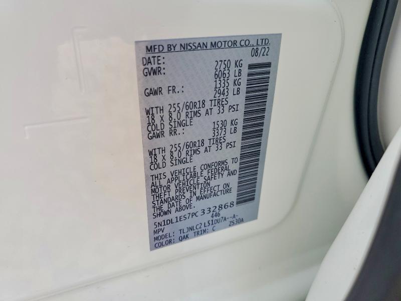 53531416 :رقم المزاد ، 5N1DL1ES7PC332868 vin ، 2023 Infiniti Qx60 مزاد بيع