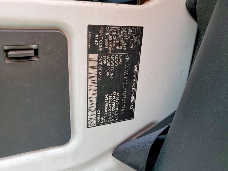 Aukcja sprzedaży 2021 Mercedes-benz Sprinter, vin: W1W4DCHY1MT047743, numer aukcji: 53384986