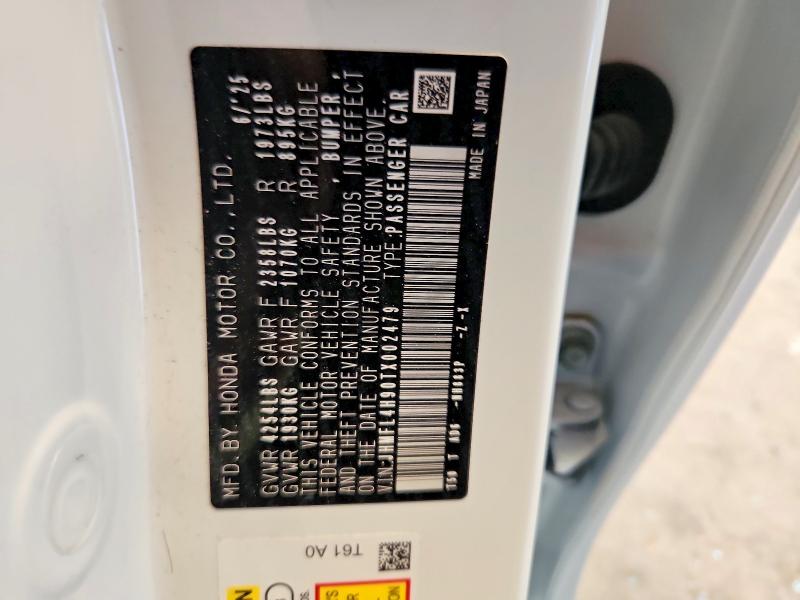 Aukcja sprzedaży 2026 Honda Civic, vin: JHMFL4H90TX002479, numer aukcji: 52024586